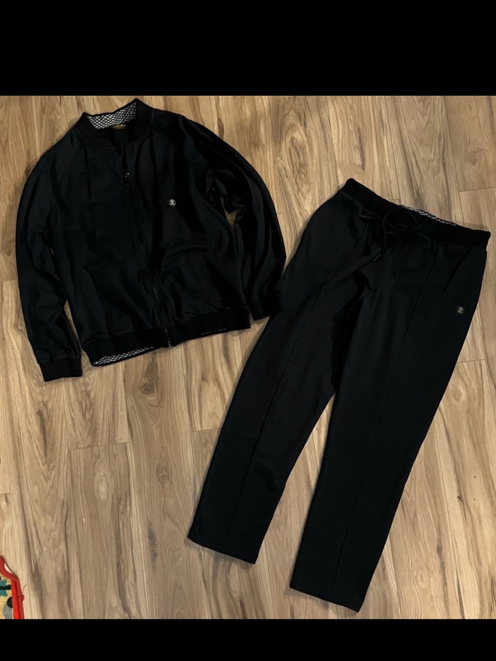 Roberto Cavalli Black Tailored Jacket and Jogger Track Suit